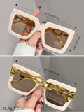 1Pc Square Beach Sunshade Fashionable Sunglasses