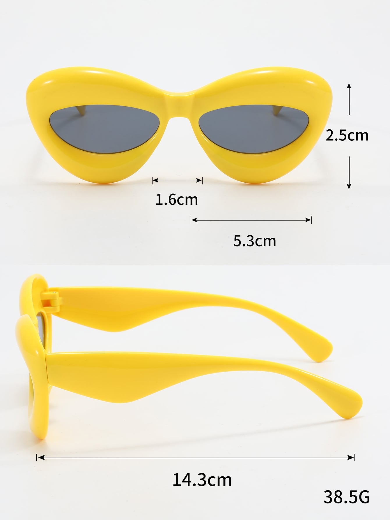 1Pc Full Plastic Personality Cat Eye Frame Multi-Color Women'S Fashion Sunglasses, Suitable for Outdoor Travel, Street Snap, Sunscreen, Parties, and Gatherings