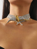 Rhinestone Flying Bird Necklace