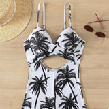 Palm One Piece Swim Set