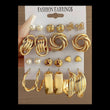 11 pairs yellow gold Earrings