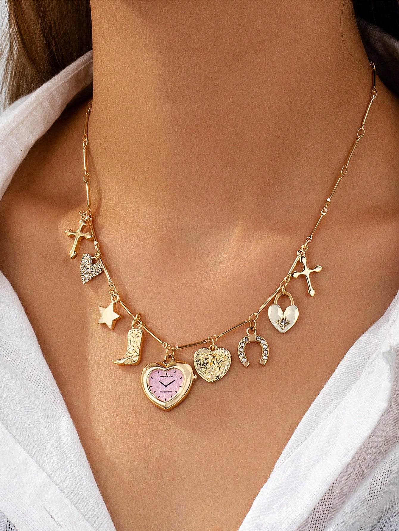 Cowgirl Multiple Charms Necklace