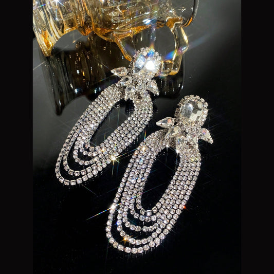 Rhinestone Yoak Earrings