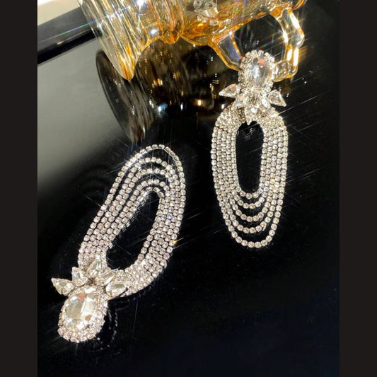 Rhinestone Yoak Earrings