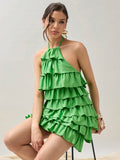 Green Ruched Iktara Dress