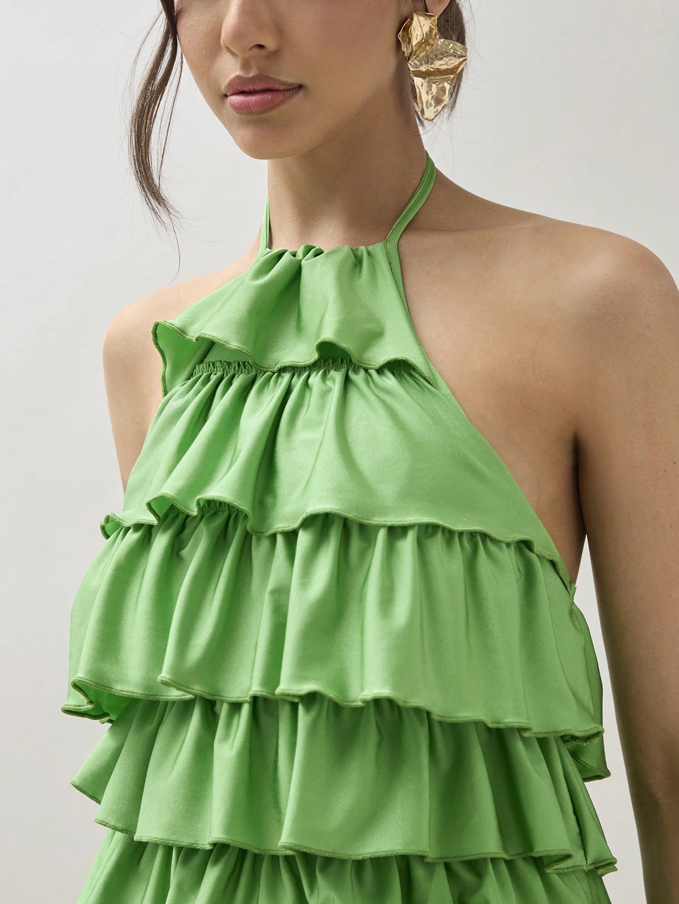 Green Ruched Iktara Dress