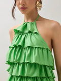 Green Ruched Iktara Dress