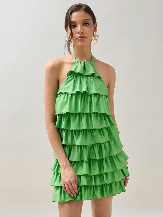 Green Ruched Iktara Dress