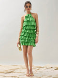 Green Ruched Iktara Dress