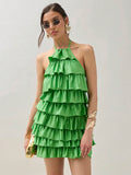 Green Ruched Iktara Dress