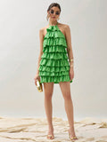 Green Ruched Iktara Dress