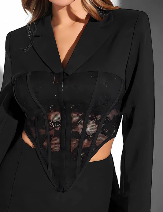 Hot Mess Lace Corset Blazer