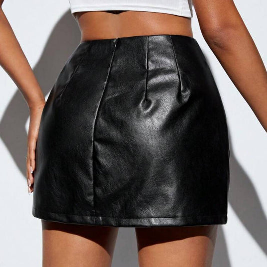 Tetra Leather Skirt