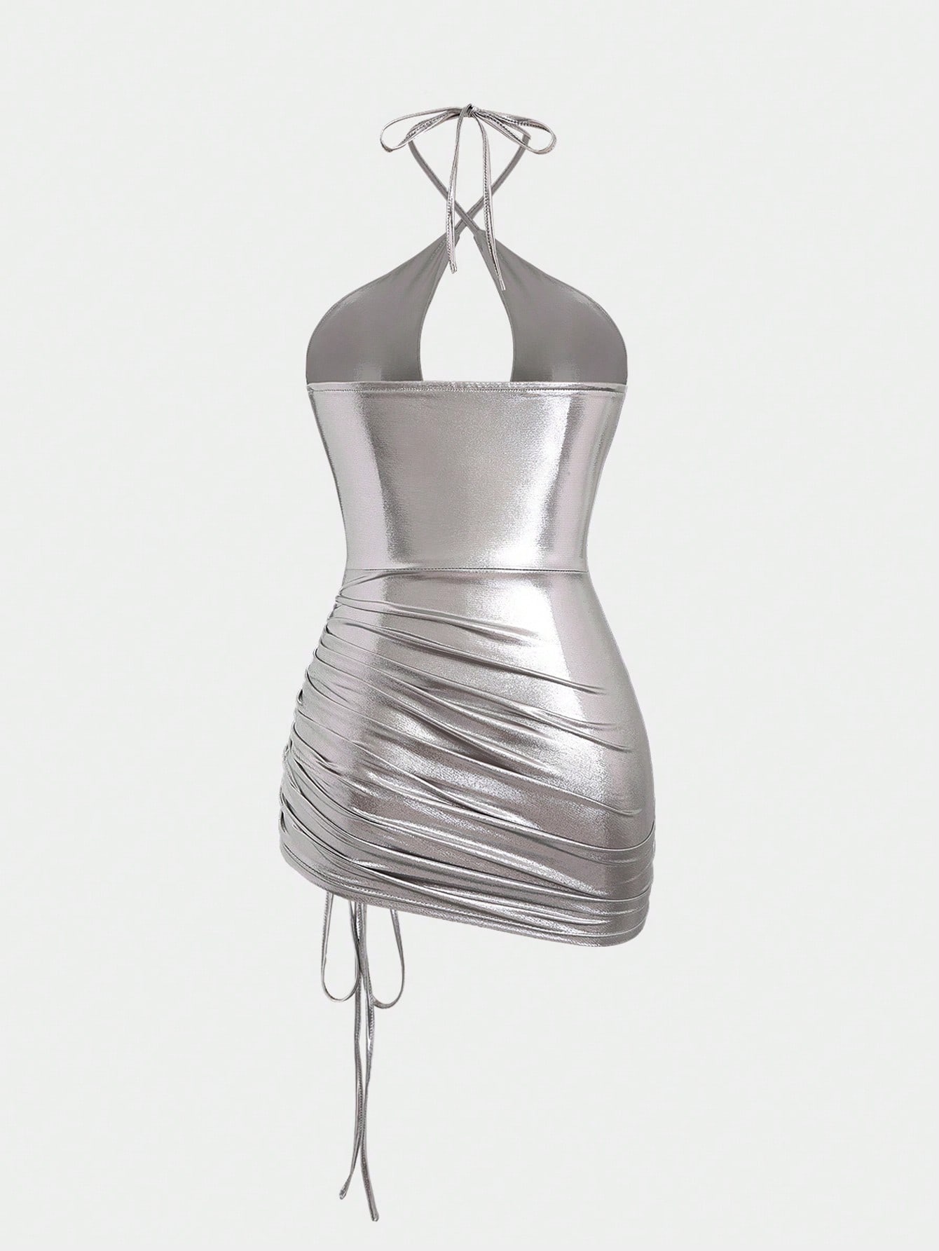 Silver Pleated Bracken Dress