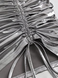 Silver Pleated Bracken Dress